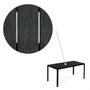 Masa de Gradina, 6 persoane, 156 X 78 cm, otel vopsit cu pulbere, imita lemnul, Modern Home, Black - 7