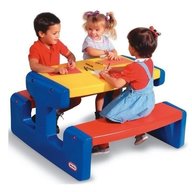 Little Tikes - Masa de picnic pentru 6 copii, Multicolor