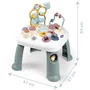 Masuta de activitati, Smoby, Cu diverse jucarii, Sortare forma, Cu claxoane si catapulta, Oglinda rotativa, 47x47x53,2 cm, 12 luni+, Multicolor - 4