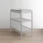 Masa infasat pentru bebelusi, lemn masiv, Gri 76 x 44 x 86 cm, Cu 2 Rafturi De Depozitare Inalte,inclus Saltea din spuma, husa detasabila bumbac, Woodies, 40 x 70 cm - 1