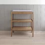 Masa infasat pentru bebelusi, lemn masiv, Vintage 76 x 44 x 86 cm, Cu 2 Rafturi De Depozitare Inalte, inclus Saltea din spuma, husa detasabila bumbac, Woodies, 40 x 70 cm - 3
