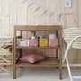 Masa infasat pentru bebelusi, lemn masiv, Vintage 76 x 44 x 86 cm, Cu 2 Rafturi De Depozitare Inalte, inclus Saltea din spuma, husa detasabila bumbac, Woodies, 40 x 70 cm - 4
