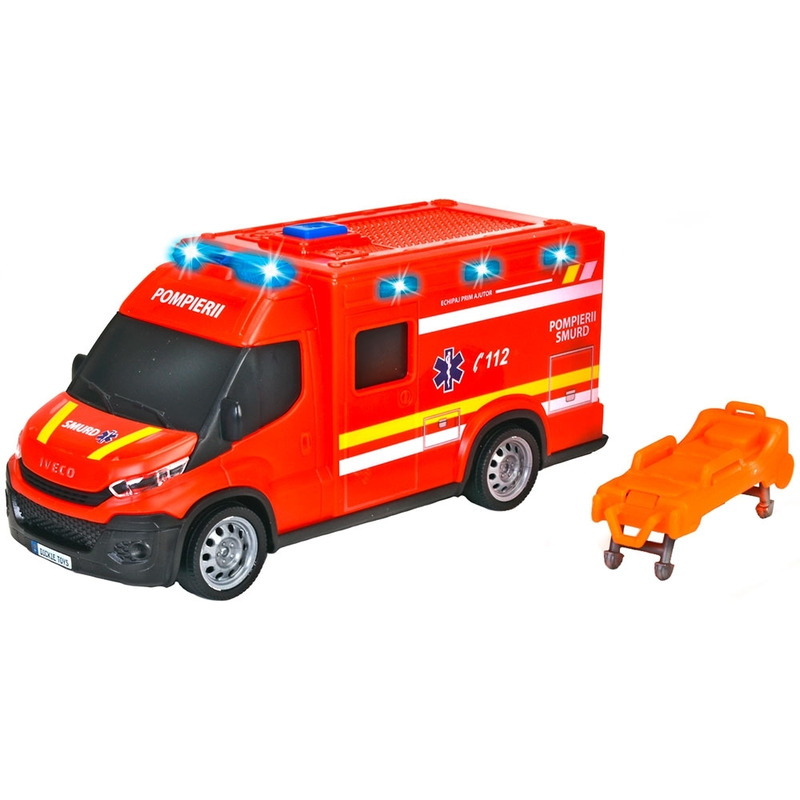 Masina ambulanta Dickie Toys Iveco Daily Ambulance 1:32 18 cm rosu Jucarii & Cadouri