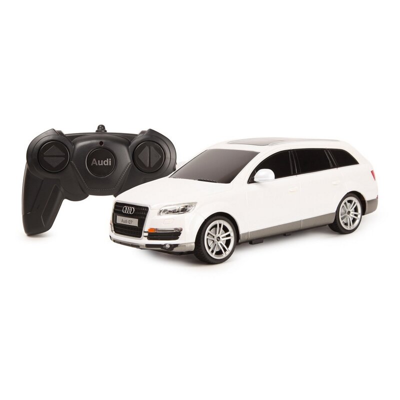 Rastar - masinuta cu telecomanda audi q7, scara 1:24, alb