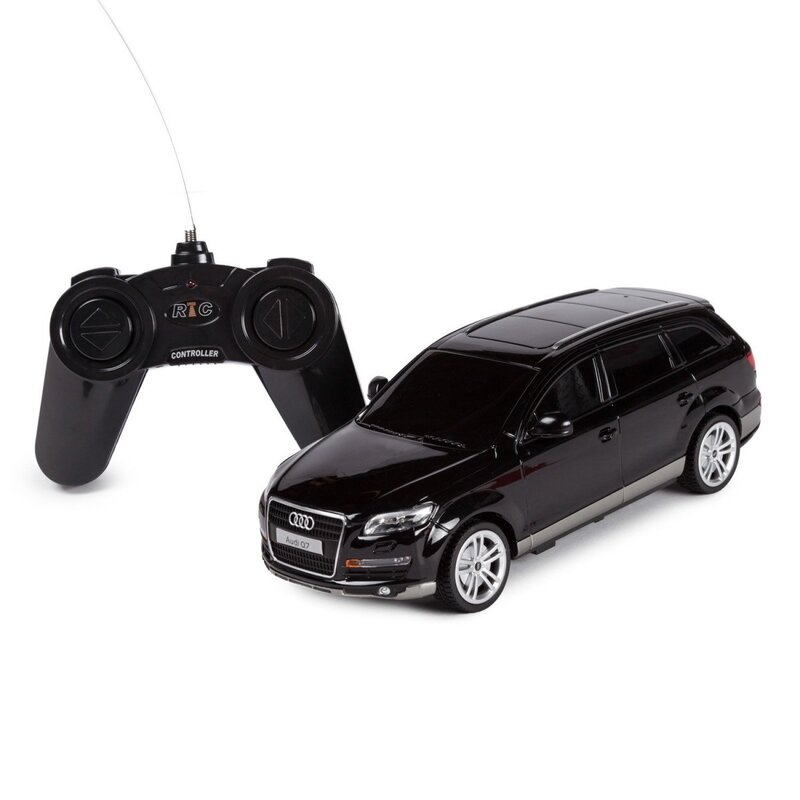 Rastar - masinuta cu telecomanda audi q7, scara 1:24, negru