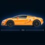 Rastar - Masinuta cu telecomanda Bugatti Grand Sport Vitesse ,  Scara 1:24, Portocaliu - 5