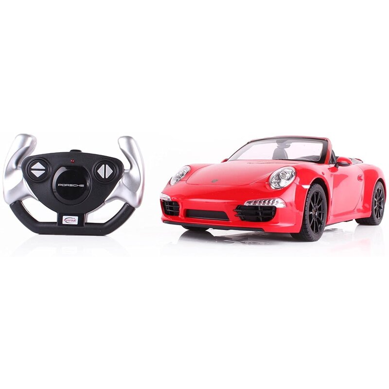 Rastar - masinuta cu telecomanda porche carrera s , scara 1:12, rosu
