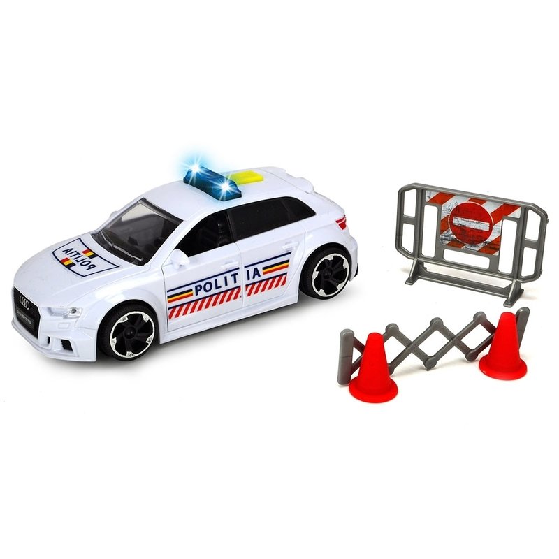 Dickie Toys - Masina de politie Audi RS3 cu accesorii