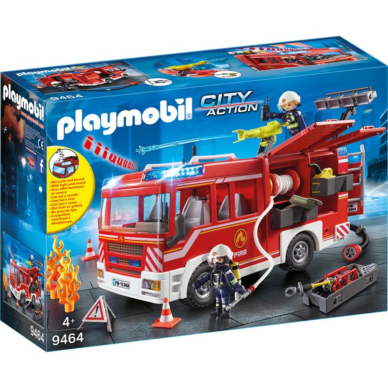 Playmobil - Masina De Pompieri Cu Furtun