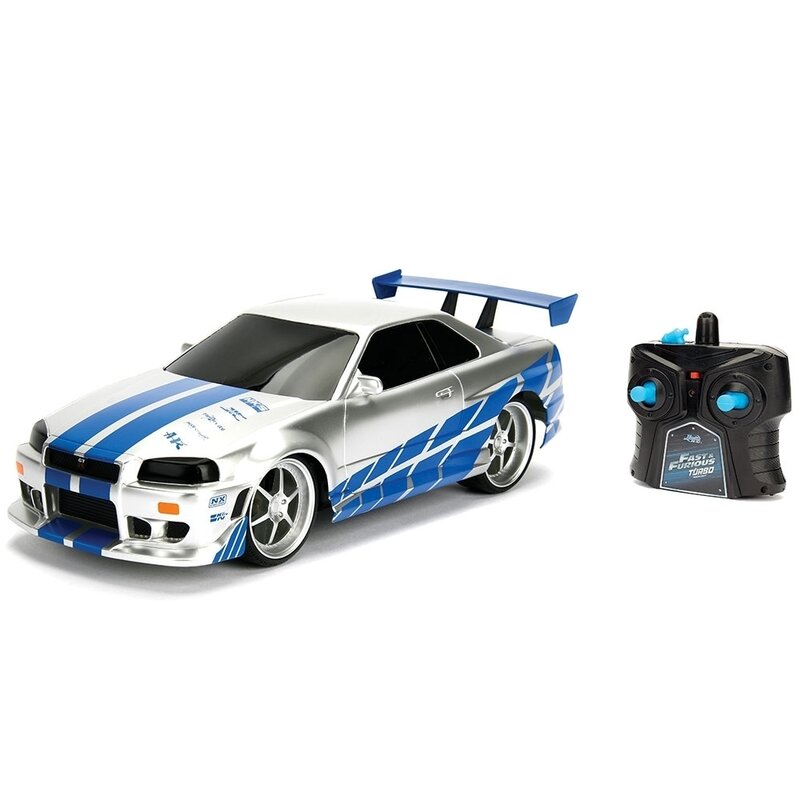 Jada toys - masinuta fast and furious nissan skyline gtr cu telecomanda, scara 1:24