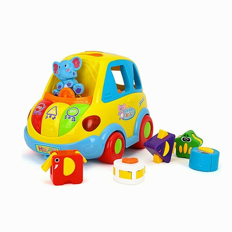 Jucarii bebe - Hola - Jucarie interactiva Masinuta , Cu sunete, Cu lumini, Cu forme, Multicolor