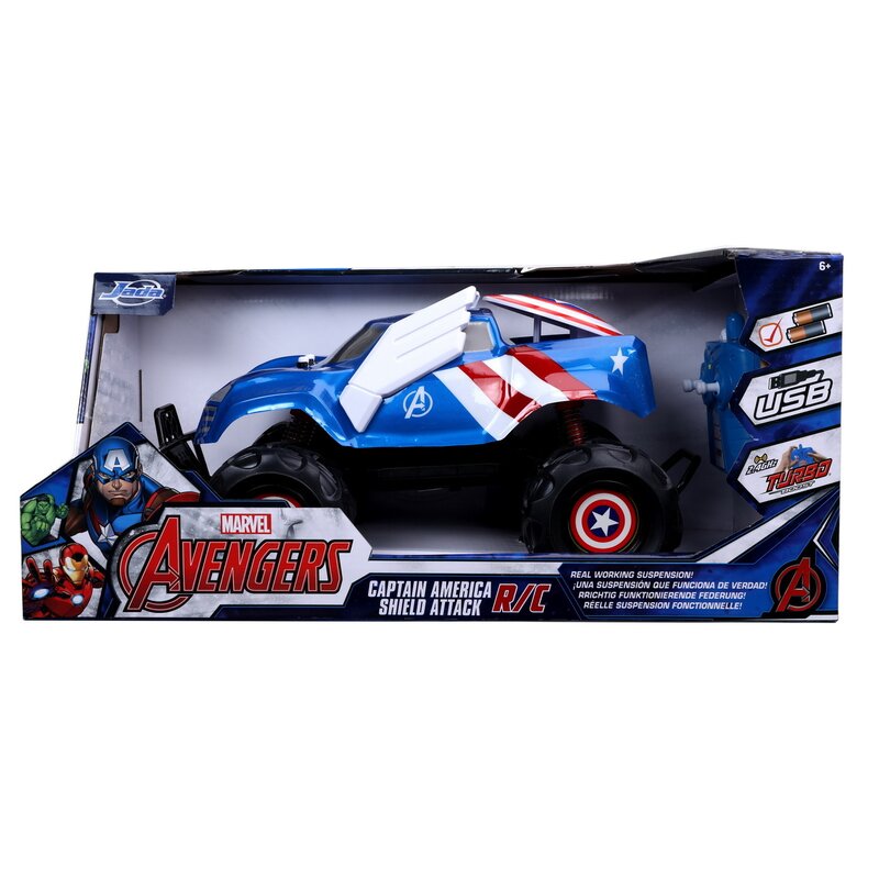 Simba - masinuta cu telecomanda rc captain america , marvel , scara 1:14