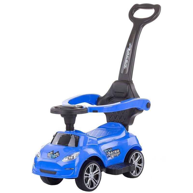 Chipolino - masinuta de impins turbo, cu maner, albastru