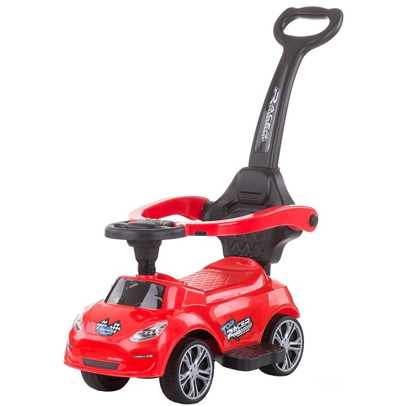 Chipolino - masinuta de impins turbo, cu maner, rosu