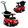 Masinuta de impins, Baby Mix, Cu maner de impins detasabil, Cu protectii laterale, Cu melodii si claxon, Cu suport jucarii sub sezut, Rosu - 10