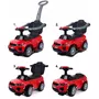 Masinuta de impins, Baby Mix, Cu maner de impins detasabil, Cu protectii laterale, Cu melodii si claxon, Cu suport jucarii sub sezut, Rosu - 9