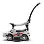 Masinuta de impins, Baby Mix, Racer, Cu maner de impins detasabil, Cu protectii laterale, Cu melodii si claxon, Cu suport jucarii sub sezut, Alb - 9