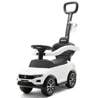 Masinuta de impins, Baby Mix, Volkswagen T-Roc, Cu maner de impins detasabil, Cu sport pahar, Cu protectii laterale, Cu melodii si claxon, Cu suport jucarii sub sezut, White