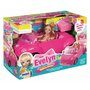 Masinuta decapotabila roz pentru fetite, RS Toys cu papusa si animal de companie, cos picnic inclus - 1