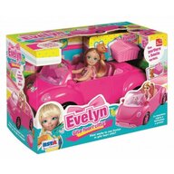 Masinuta decapotabila roz pentru fetite, RS Toys cu papusa si animal de companie, cos picnic inclus