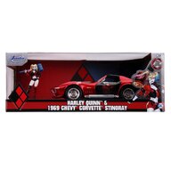 Simba - Masinuta Chevy Corvette 1969,  Metalica,  Scara 1:24, Cu figurina Harley Quinn