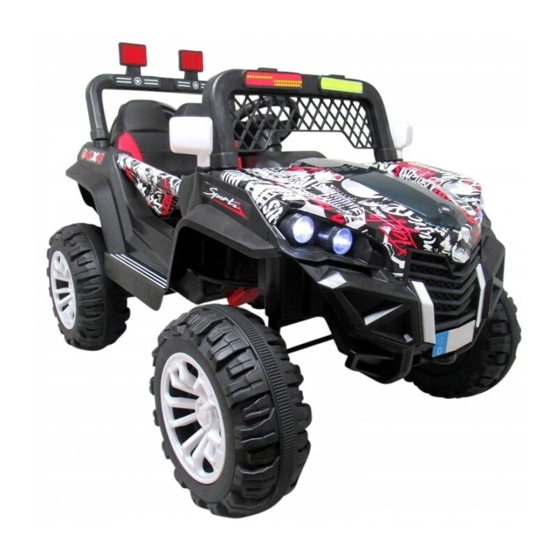 R-sport - jeep electric buggy x7 cu telecomanda, 4 x 4, alb
