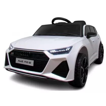 Masinuta electrica cu telecomanda Audi RS6 R-Sport - Alb