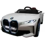 Masinuta electrica cu telecomanda, roti din spuma EVA, scaun din piele ecologica, varsta 1-5 ani, BMW I4 - Alb - 1