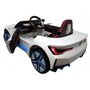 Masinuta electrica cu telecomanda, roti din spuma EVA, scaun din piele ecologica, varsta 1-5 ani, BMW I4 - Alb - 5