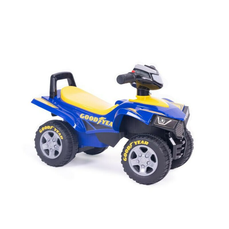 Masinuta Goodyear Quad Ride-on, cu Volan Interactiv, Sunete, Culoare Albastru