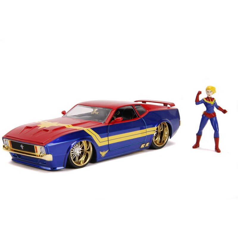 Simba - Masina Ford Mustang Mach 1 , Captain Marvel , Metalica, Scara 1:24, 1973, Multicolor