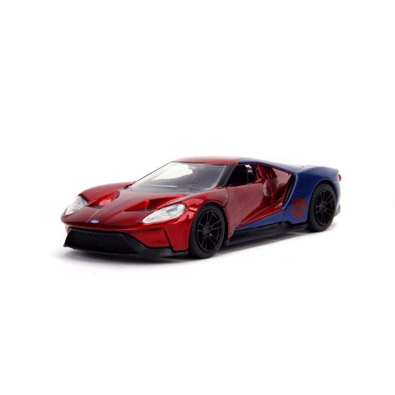 Simba - Masina Ford GT 2017 , Spiderman , Metalica, Scara 1:32, Multicolor