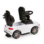 Masinuta Ride-On pentru copii, Mercedes AMG, cu melodii si clanxon, spatar si balustrade de protectie, volan multimedia si maner de ghidare, Alba - 4