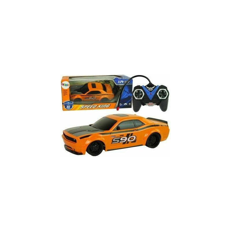 Masinuta sport RC pentru copii cu telecomanda, S90, portocalie, 1:24, 10236