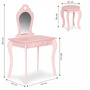 Masuta de toaleta pentru copii 43 x 65 x 110 cm Ecotoys FH-KF200011 - Roz - 5