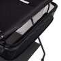 Masuta pentru infasat si schimbat scutece, Feedo, Multifunctionala, Pliabila, Cu raft pentru depozitare si compartiment lateral, Realizata din fier, panza si in, 80.5 x 67 x 102.5 cm, Negru - 5