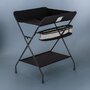 Masuta pentru infasat si schimbat scutece, Feedo, Multifunctionala, Pliabila, Cu raft pentru depozitare si compartiment lateral, Realizata din fier, panza si in, 80.5 x 67 x 102.5 cm, Negru - 6