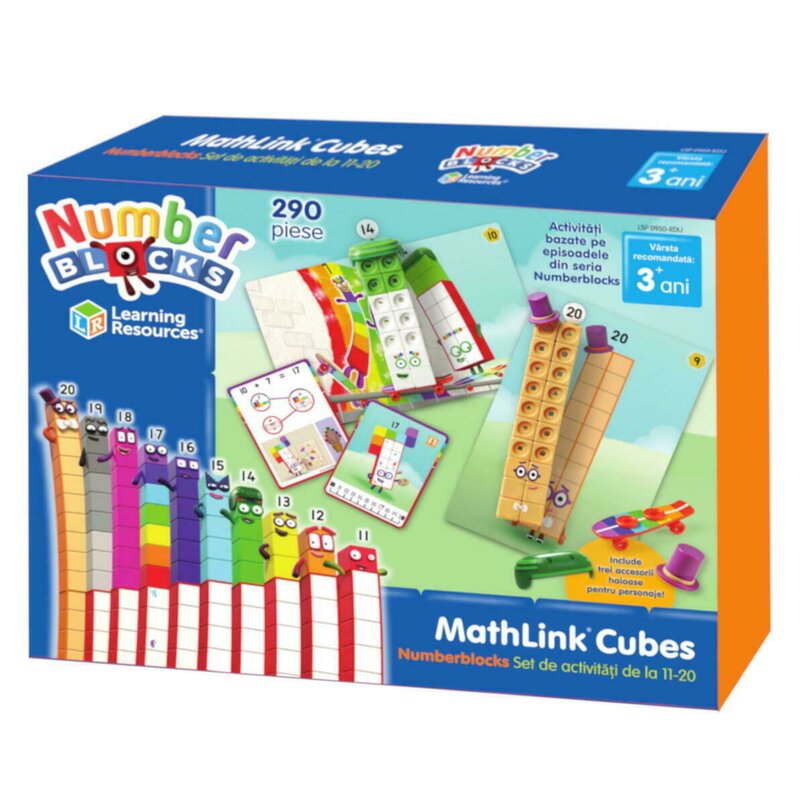 MathLink®Cubes Numberblocks in romana - Set de activitati de la 11 - 20