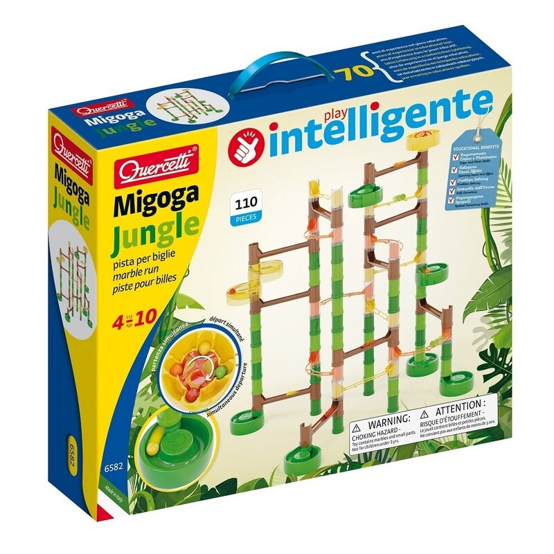 Quercetti - set de constructie migoga jungle marble run super