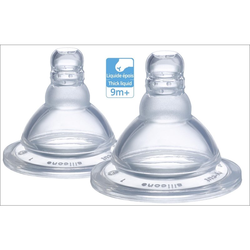 Mii - set 2 tetine silicon sophie pentru lichid dens
