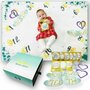 Nonidoo - Paturica pufoasa pentru fotografii si amintiri nou nascuti si bebelusi Milestone Blanket, Flori si fluturi - 2