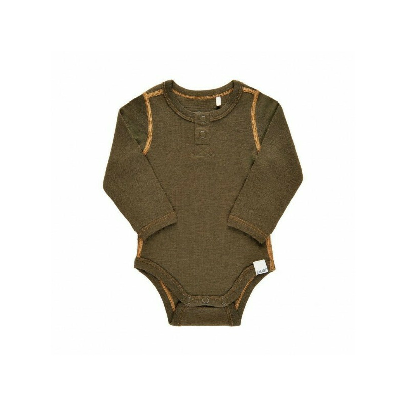 Military Olive 80 - Body din lana merinos