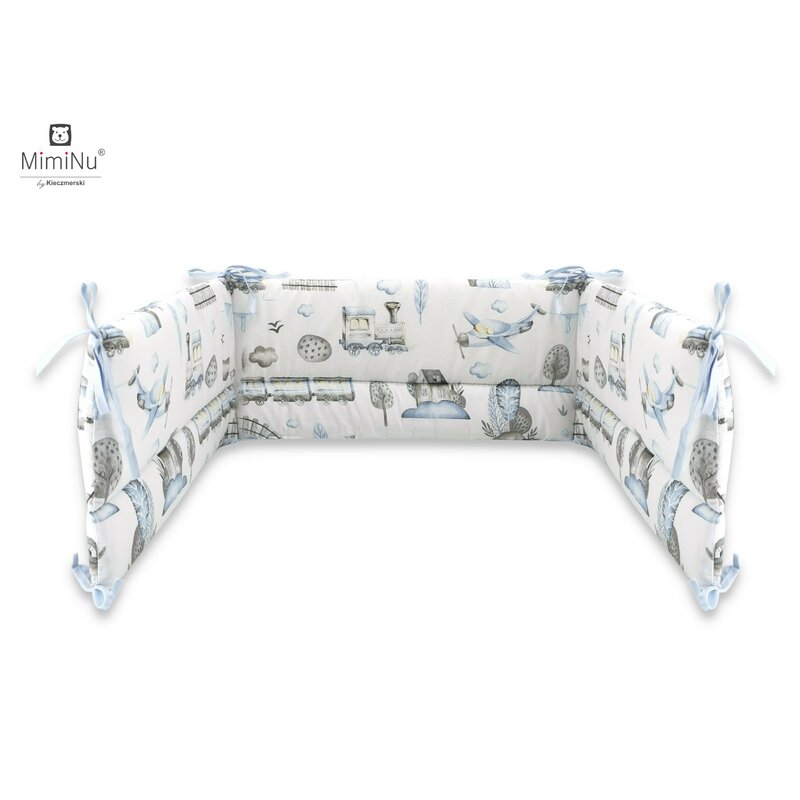 Miminu - aparatoare pentru patut 120x60 cm, din bumbac, boys world