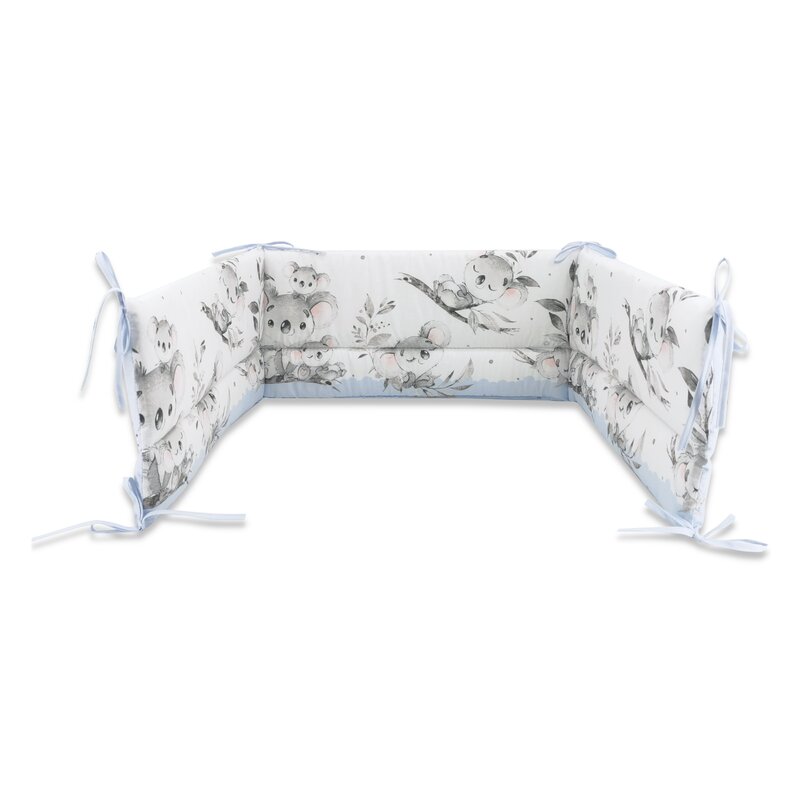 Miminu - aparatoare pentru patut 120x60 cm, din bumbac, koala blue
