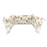 Aparatoare pentru patut, MimiNu, Din bumbac certificat Oeko Tex Standard 100, 180x30 cm, Cu panglici, Design, Time for fun