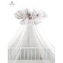 MimiNu - Baldachin mare din tull, Cu funda din bumbac, Dimensiune 400x170 cm, Materiale certificate Oeko Tex Standard 100, Lulu Rose