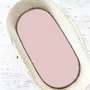 Cearceaf cu elastic, MimiNu, Pentru landou, carucior si cosulet, Dimensiune 80x35 cm, Din bumbac certificat Oeko Tex Standard 100, Colectia Royal, Powder Pink - 1