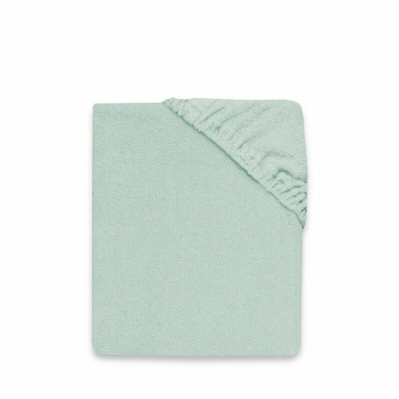 Cearceaf cu elastic, MimiNu, Pentru pat 160x80 cm, Din terry, Material certificat Oeko Tex Standard 100, Cold Mint