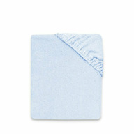 MimiNu - Cearceaf cu elastic, Pentru pat 160x80 cm, Din terry, Material certificat Oeko Tex Standard 100, Light Blue