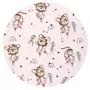 Cearceaf cu elastic, MimiNu, Pentru patut 120X60 cm, Din bumbac certificat Oeko Tex Standard 100, Design, Little Ballerina Pink - 5